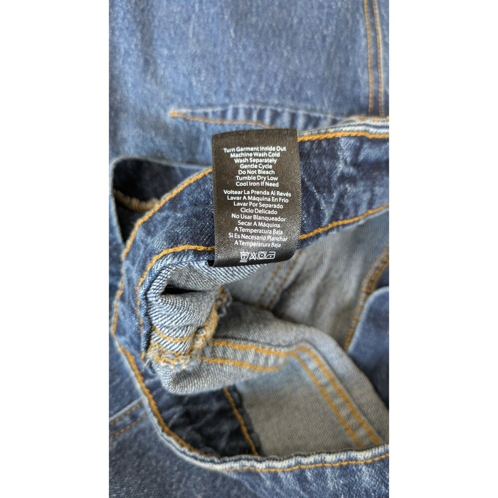 FRYE AND CO High Rise Barrel Utility Jeans Size 8 Medium Wash Wide Leg Crop Raw - Picture 8 of 10
